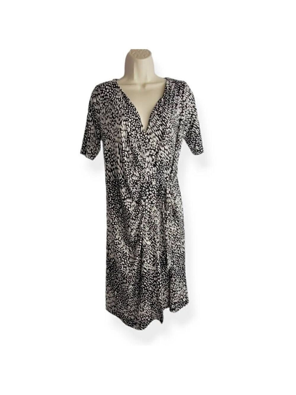 Motherhood Dot Faux Wrap Dress Small